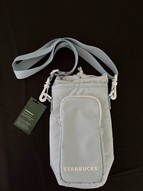 Starbucks Spring 2025 Tumbler Tote Bag Powder Blue Adjustable Strap with Tag